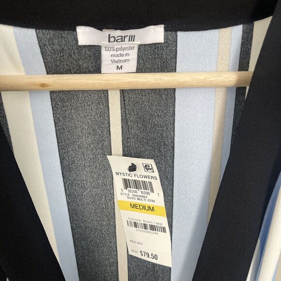 New Bar III Kimono Robe Jacket & Pants Set Women's Top Medium Pants Size 6 New - Picture 9 of 16